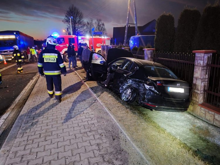 Zderzenie pojazdów na ulicy Kościelnej.