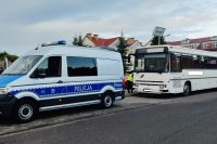 Kontrola szkolnych autobusów w Gminie Chociwel.